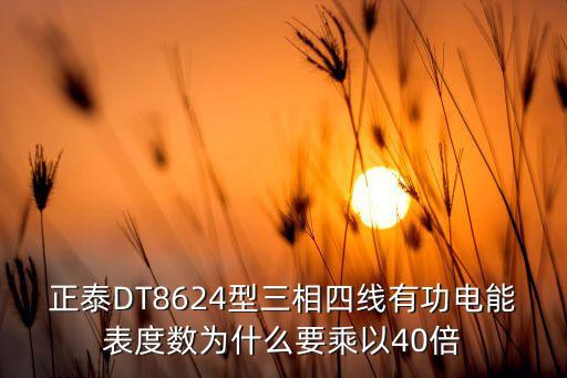 正泰DT8624型三相四線(xiàn)有功電能表度數(shù)為什么要乘以40倍