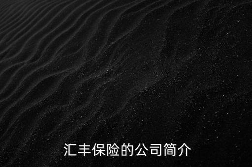  匯豐保險的公司簡介