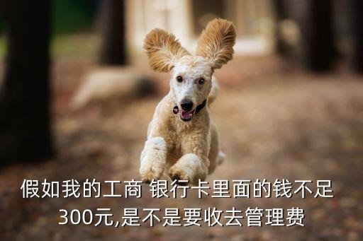 假如我的工商 銀行卡里面的錢不足 300元,是不是要收去管理費(fèi)