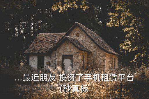 ...最近朋友 投資了手機租賃平臺(秒真標(biāo)