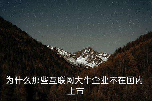 為什么那些互聯(lián)網(wǎng)大牛企業(yè)不在國內(nèi) 上市