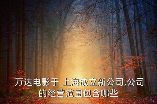  萬達電影于 上海成立新公司,公司的經(jīng)營范圍包含哪些