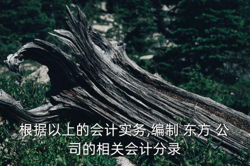 根據(jù)以上的會計實務,編制 東方 公司的相關會計分錄