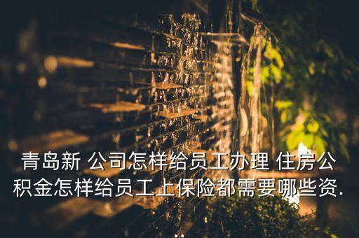 青島新 公司怎樣給員工辦理 住房公積金怎樣給員工上保險(xiǎn)都需要哪些資...