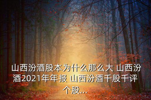  山西汾酒股本為什么那么大 山西汾酒2021年年報(bào) 山西汾酒千股千評(píng)個(gè)股...