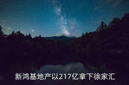  新鴻基地產(chǎn)以217億拿下徐家匯