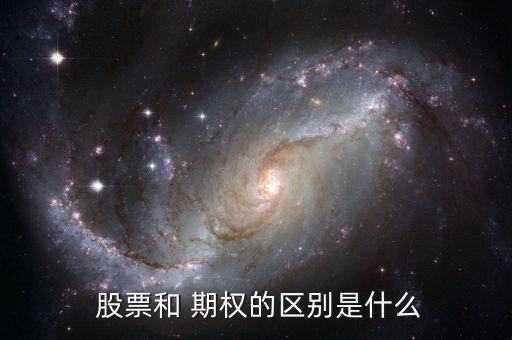  股票和 期權的區(qū)別是什么