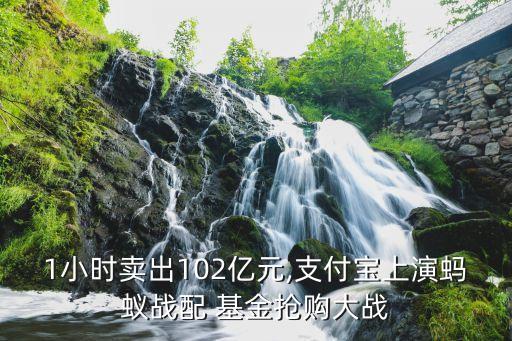 1小時賣出102億元,支付寶上演螞蟻戰(zhàn)配 基金搶購大戰(zhàn)