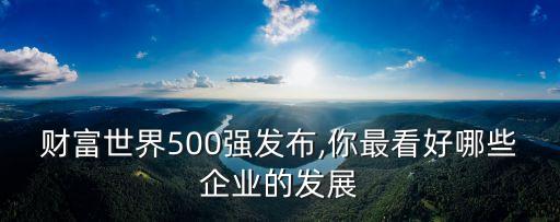 財(cái)富世界500強(qiáng)發(fā)布,你最看好哪些企業(yè)的發(fā)展