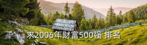 求2006年財富500強(qiáng) 排名