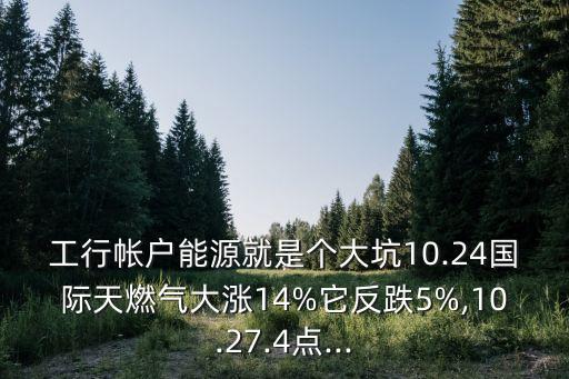 工行帳戶能源就是個大坑10.24國際天燃氣大漲14%它反跌5%,10.27.4點...