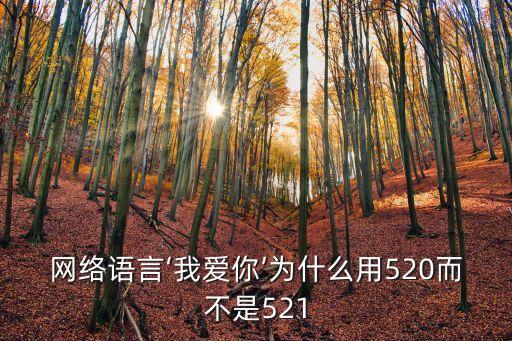 網(wǎng)絡語言‘我愛你’為什么用520而不是521