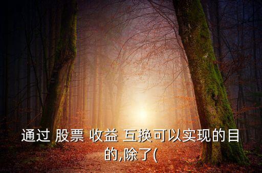 股票收益互換資格,下列關(guān)于股票收益互換的說法中錯(cuò)誤的是