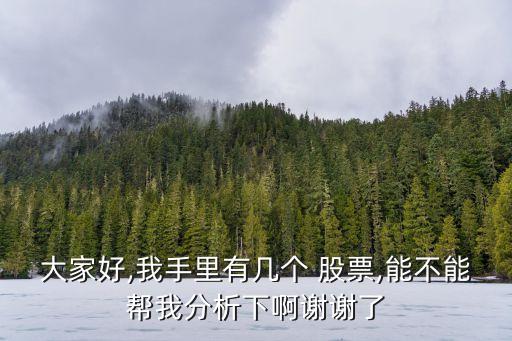 大家好,我手里有幾個(gè) 股票,能不能幫我分析下啊謝謝了