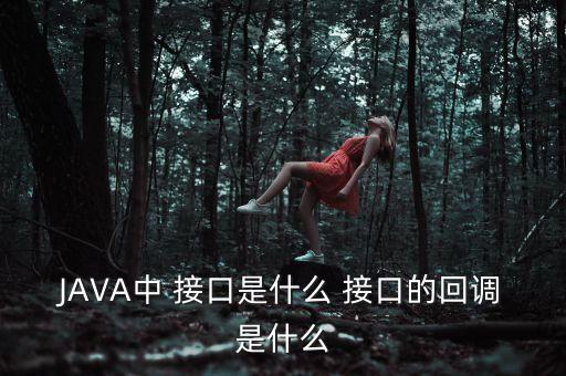 JAVA中 接口是什么 接口的回調(diào)是什么