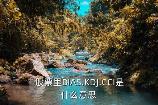  股票里BIAS.KDJ.CCI是什么意思