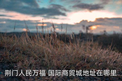 荊門人民萬(wàn)福 國(guó)際商貿(mào)城地址在哪里