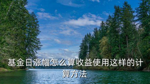  基金日漲幅怎么算收益使用這樣的計算方法