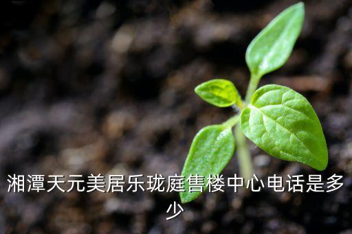 湘潭天元美居樂(lè)瓏庭售樓中心電話是多少