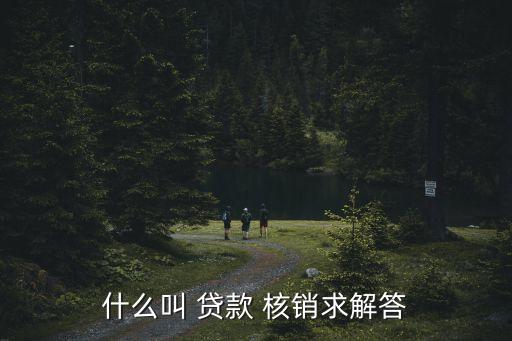 什么叫 貸款 核銷(xiāo)求解答