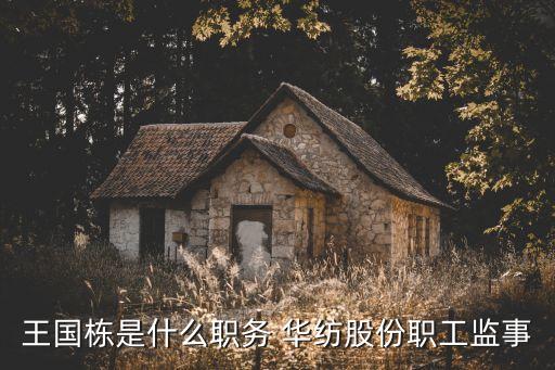 王國棟是什么職務(wù) 華紡股份職工監(jiān)事