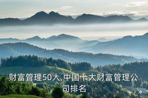 中國(guó)財(cái)富管理50人,中國(guó)十大財(cái)富管理公司排名