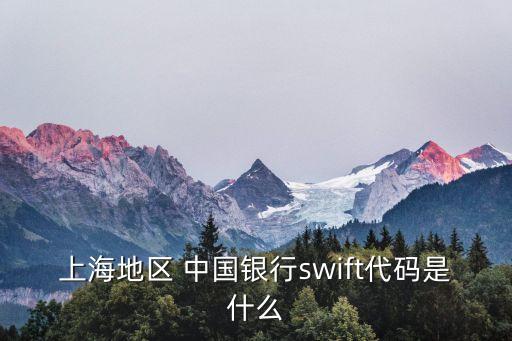 上海地區(qū) 中國(guó)銀行swift代碼是什么