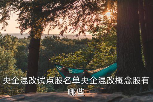 央企混改試點(diǎn)股名單央企混改概念股有哪些