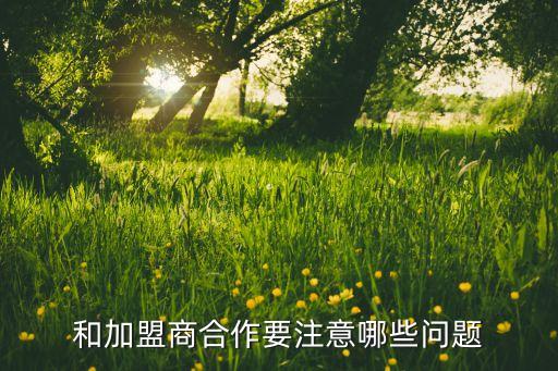 和加盟商合作要注意哪些問(wèn)題