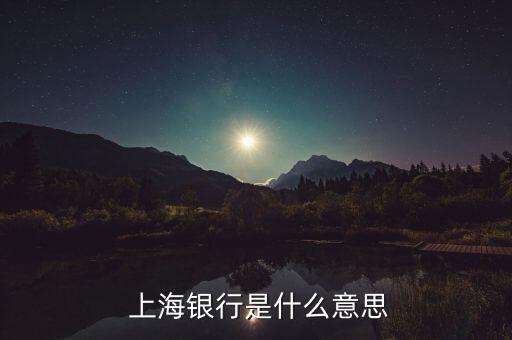  上海銀行是什么意思