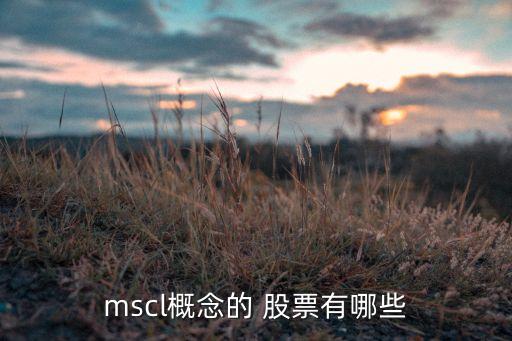 mscl概念的 股票有哪些