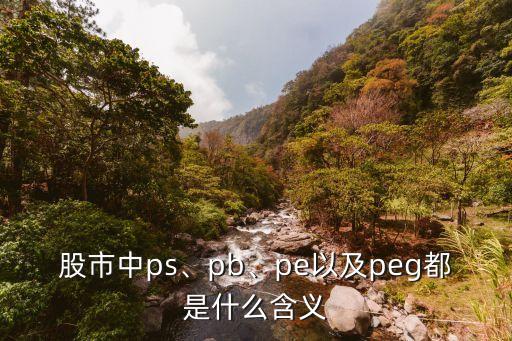 股市中ps、pb、pe以及peg都是什么含義