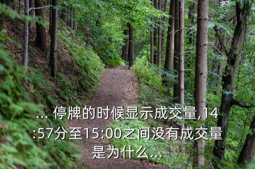 ... 停牌的時候顯示成交量,14:57分至15:00之間沒有成交量是為什么...