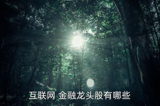 互聯(lián)網(wǎng) 金融龍頭股有哪些