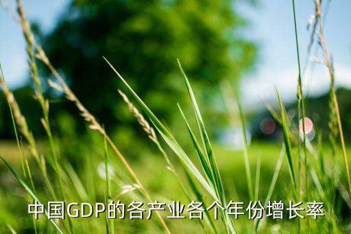 中國(guó)GDP的各產(chǎn)業(yè)各個(gè)年份增長(zhǎng)率