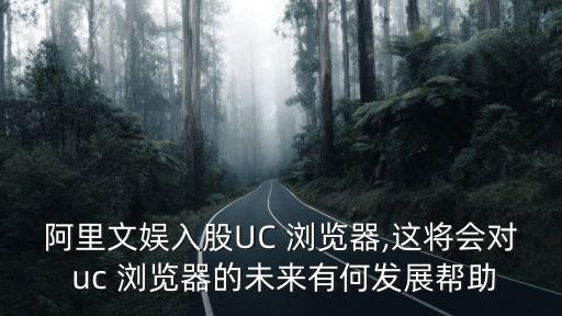 阿里文娛入股UC 瀏覽器,這將會對 uc 瀏覽器的未來有何發(fā)展幫助