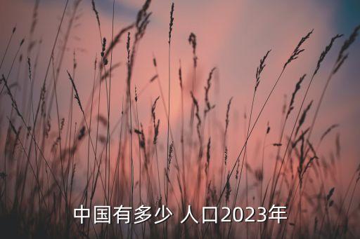 中國(guó)有多少 人口2023年