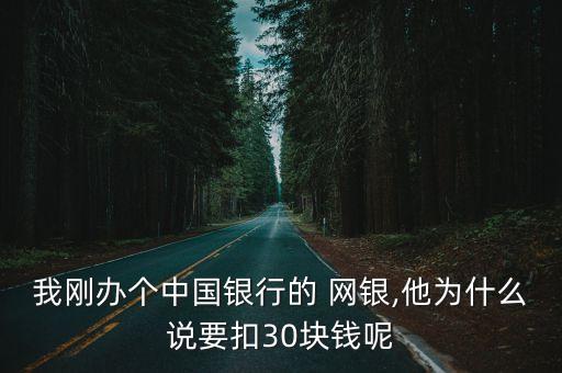 我剛辦個中國銀行的 網(wǎng)銀,他為什么說要扣30塊錢呢