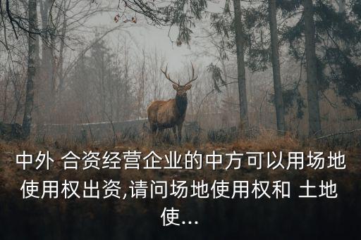 中外 合資經營企業(yè)的中方可以用場地使用權出資,請問場地使用權和 土地使...