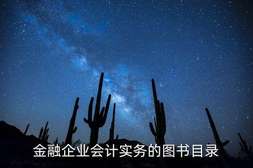 金融企業(yè)會(huì)計(jì)實(shí)務(wù)的圖書目錄