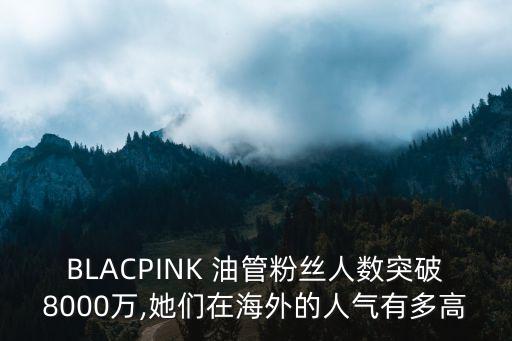 BLACPINK 油管粉絲人數(shù)突破8000萬(wàn),她們?cè)诤Ｍ獾娜藲庥卸喔? class=