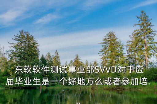  東軟軟件測試事業(yè)部SVVD對于應(yīng)屆畢業(yè)生是一個好地方么或者參加培...