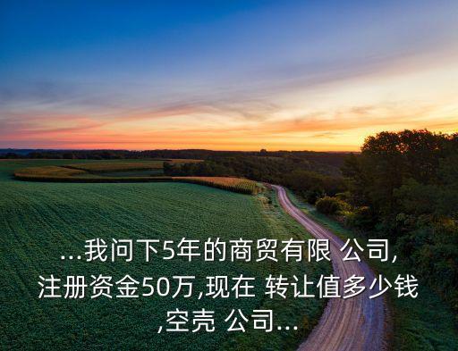 ...我問下5年的商貿(mào)有限 公司,注冊(cè)資金50萬,現(xiàn)在 轉(zhuǎn)讓值多少錢,空殼 公司...