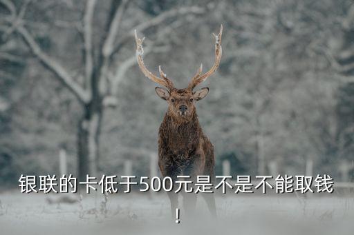 銀聯(lián)的卡低于500元是不是不能取錢(qián)!