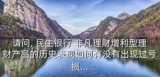 請問, 民生銀行 非凡理財(cái)增利型理財(cái)產(chǎn)品的歷史表現(xiàn)如何有沒有出現(xiàn)過虧損...