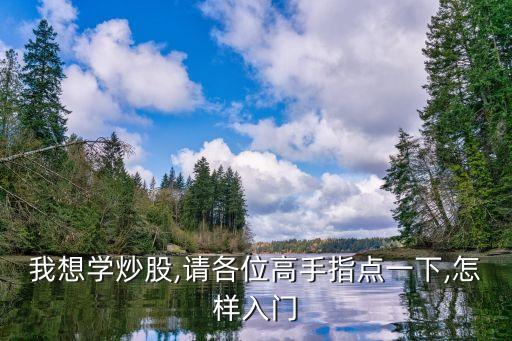 我想學(xué)炒股,請(qǐng)各位高手指點(diǎn)一下,怎樣入門(mén)