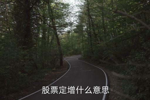  股票定增什么意思