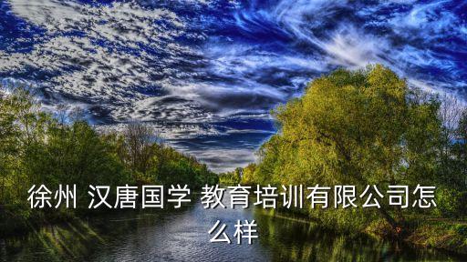 徐州 漢唐國學 教育培訓有限公司怎么樣