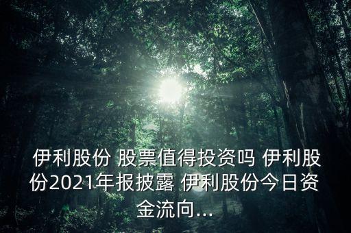  伊利股份 股票值得投資嗎 伊利股份2021年報披露 伊利股份今日資金流向...