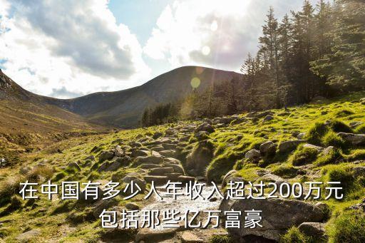 在中國有多少人年收入超過200萬元包括那些億萬富豪